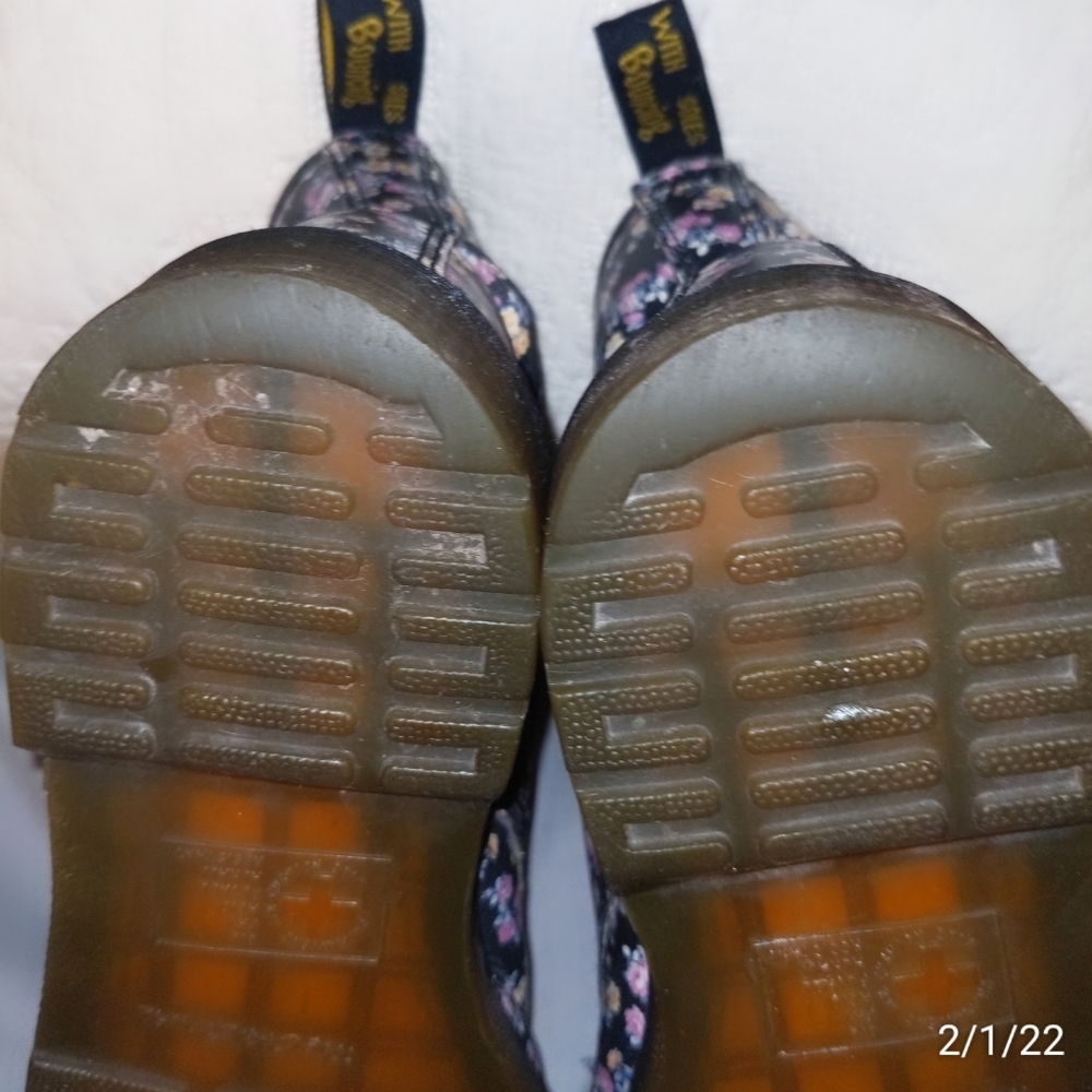 Dr. Martens leather calico floral print Pascals 1460 - Picture 7 of 16